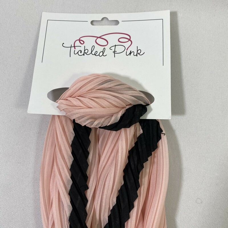 Tickled Pink Hair Wrap, Pink, Size: Hair pink and black crinkle diamond scarf new in packaging 100% polyester