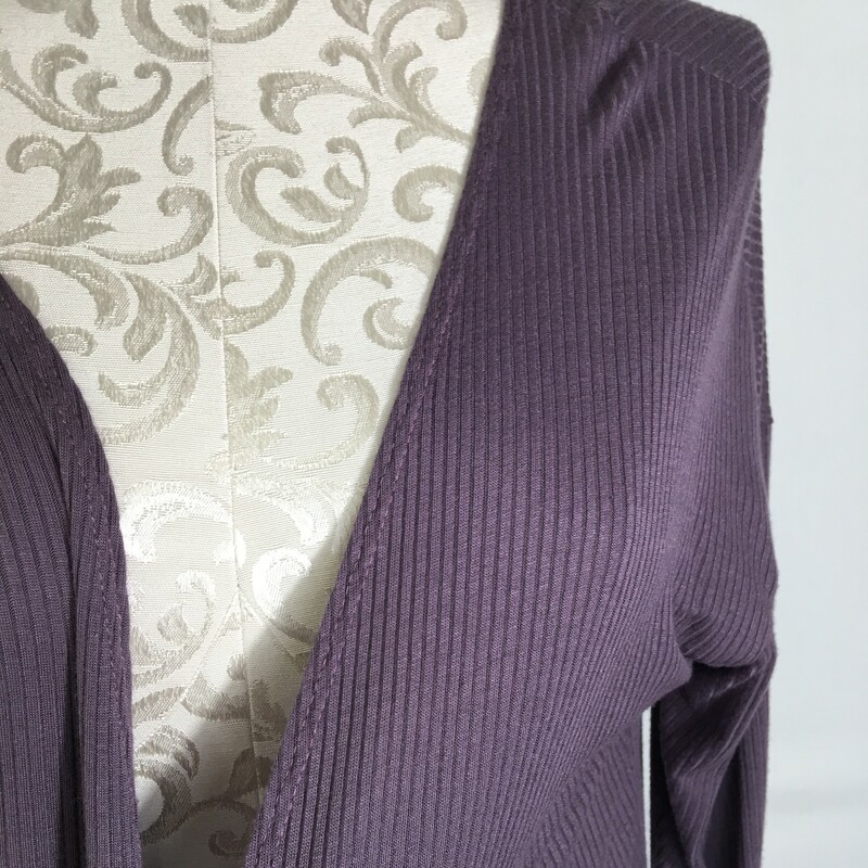 See You Monday Long Car, Purple, Size: Medium long ribbed cardigan with slits on bottom 95% rayon 5% spandex