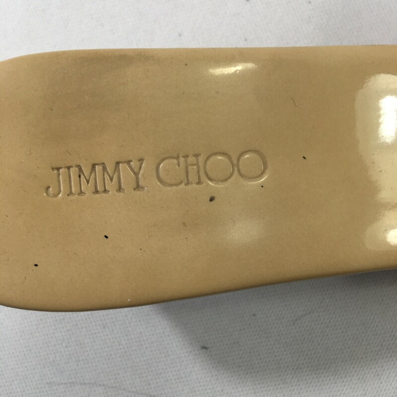 Jimmy Choo Cork Wedge San, Beige, Size: 10