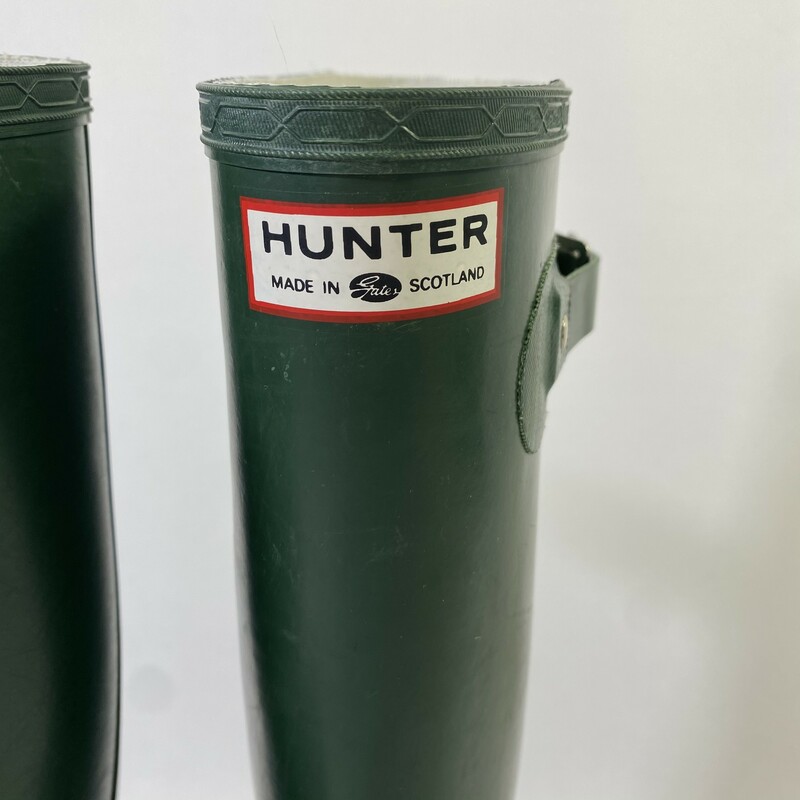 100-245 Hunter Rainboots, Green, Size: 7