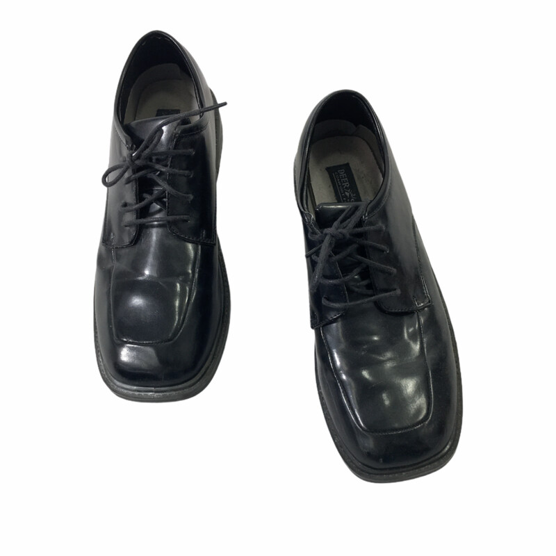100-929 Deer Stags, Black, Size: 6 leather lace up dress shoes leather  good