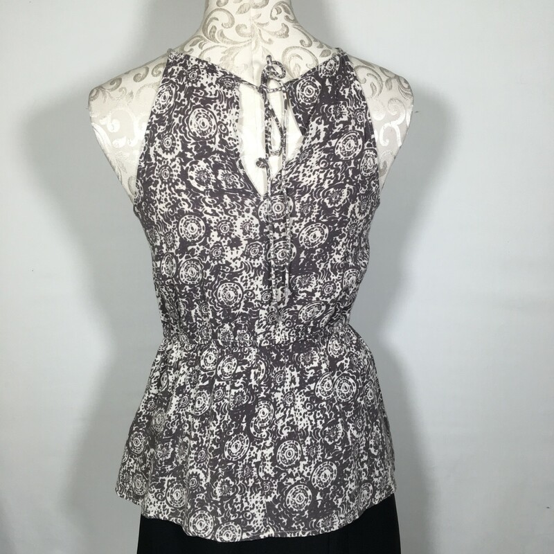 100-518 Forver 21, Grey/whi, Size: Xs grey and white strapless shirt w/ colored embrodery 100% rayon