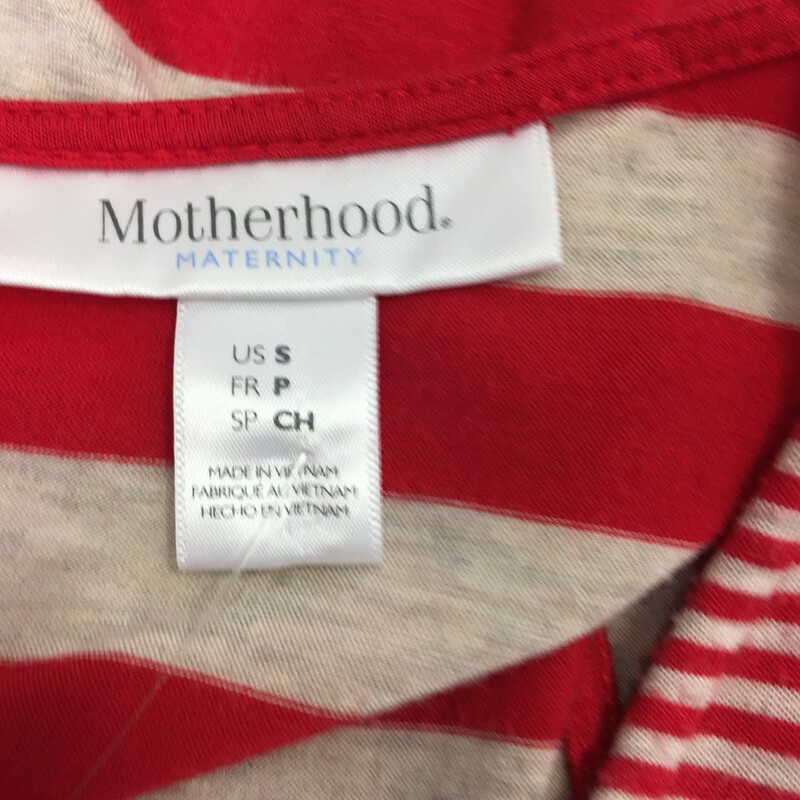 100-557 Motherhood Matern, Red, Size: Small
Red and white striped maternity tank top Rayon/Spandex