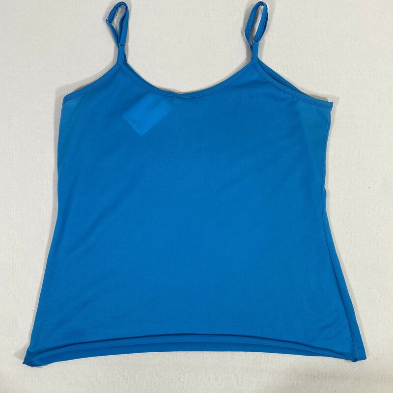 102-225 No Tags, Blue, Size: Large basic blue tank top w/ adjustable spagehetti straps no tag