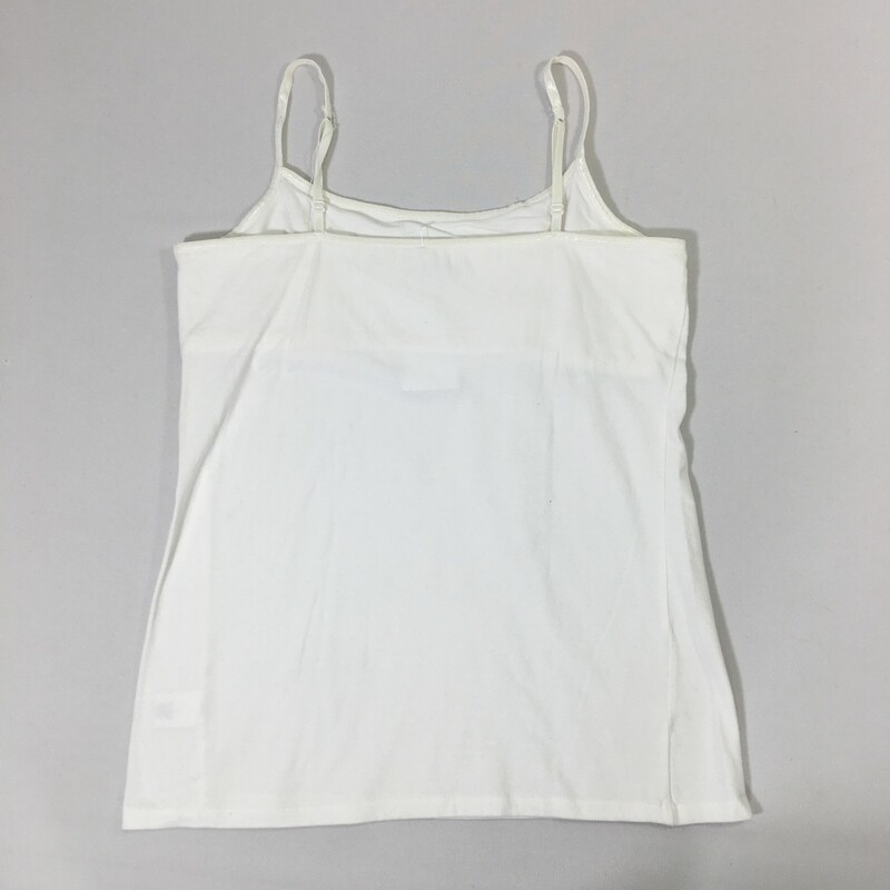 100-551 So, White, Size: Xl White Spaghetti Strap Tank Cotton/Spandex
