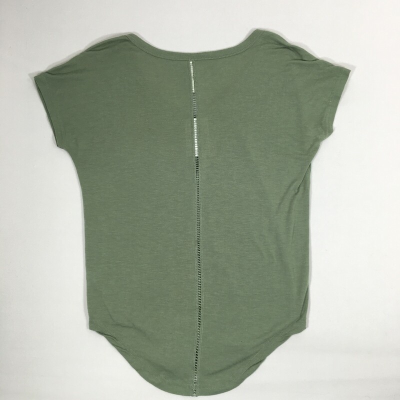 100-545 Poof, Green, Size: Small Olive green t-shit with front pocket and back detailing  Cotton/Rayon/Spandex
