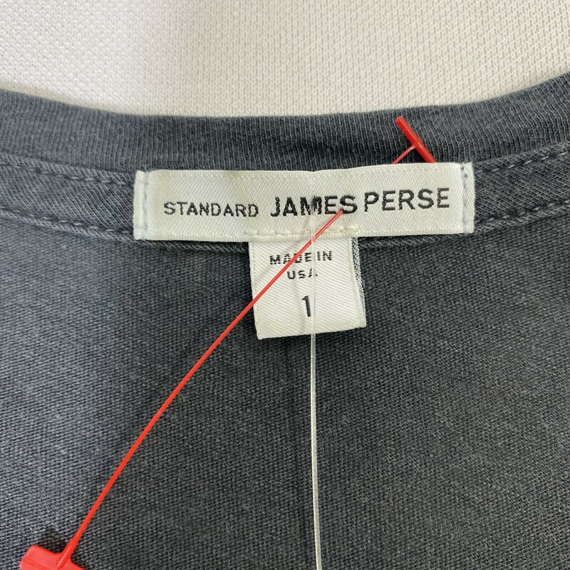 107-050 James Perse;
Standard James Perse short sleeve Dark Gray, Size: 1 100% Cotton