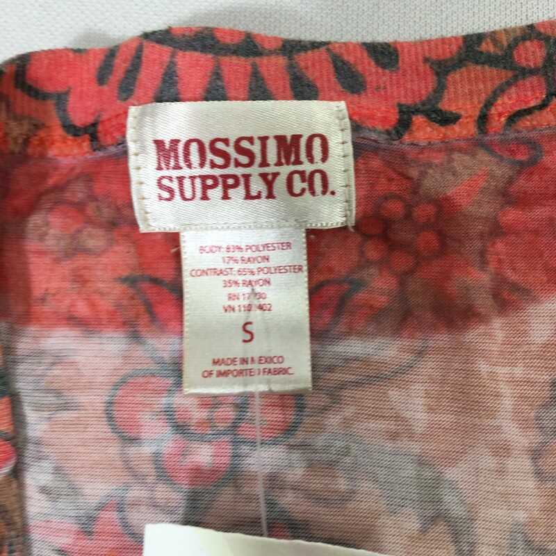 100-055 Mossimo Graphic, Orange, Size: Small