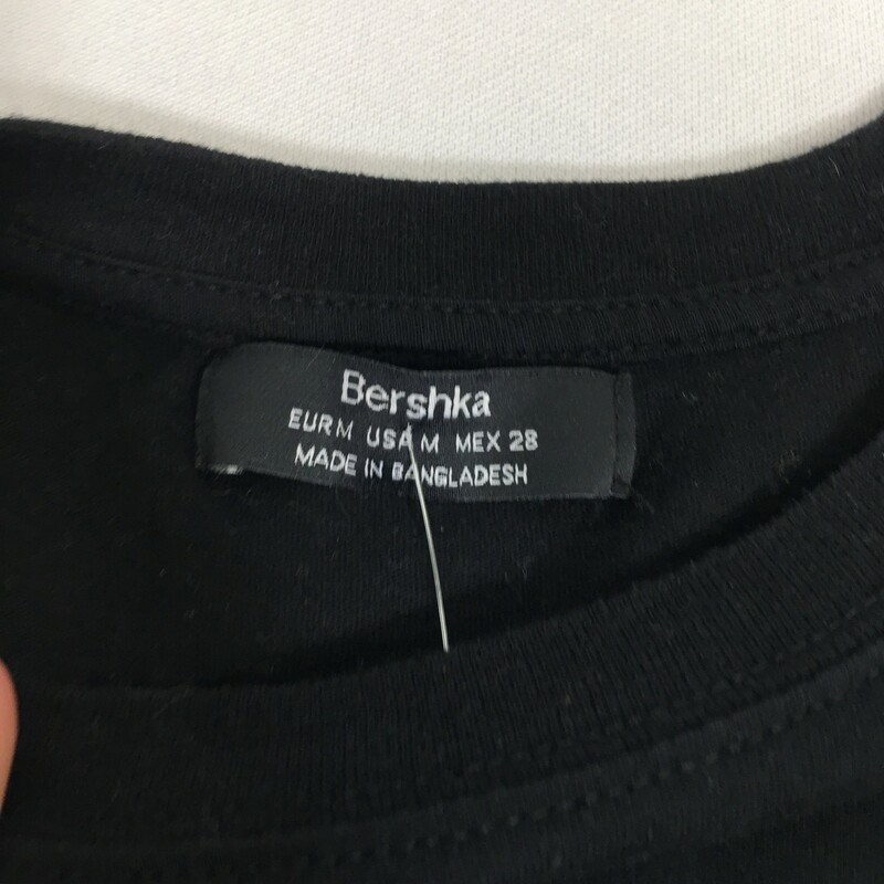 100-875 Bershka, Black, Size: Medium black no image available shirt 100% cotton  good