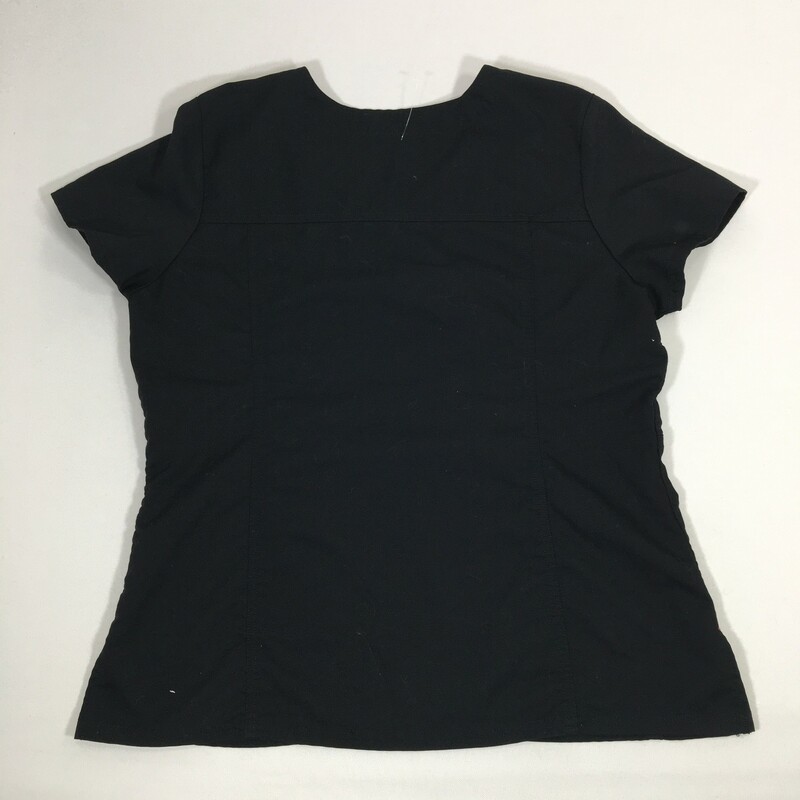 120-352 Scrubstar, Black, Size: Medium black and pink  scrub top for nurses 77% polyester 20% rayon 3% spandex  good