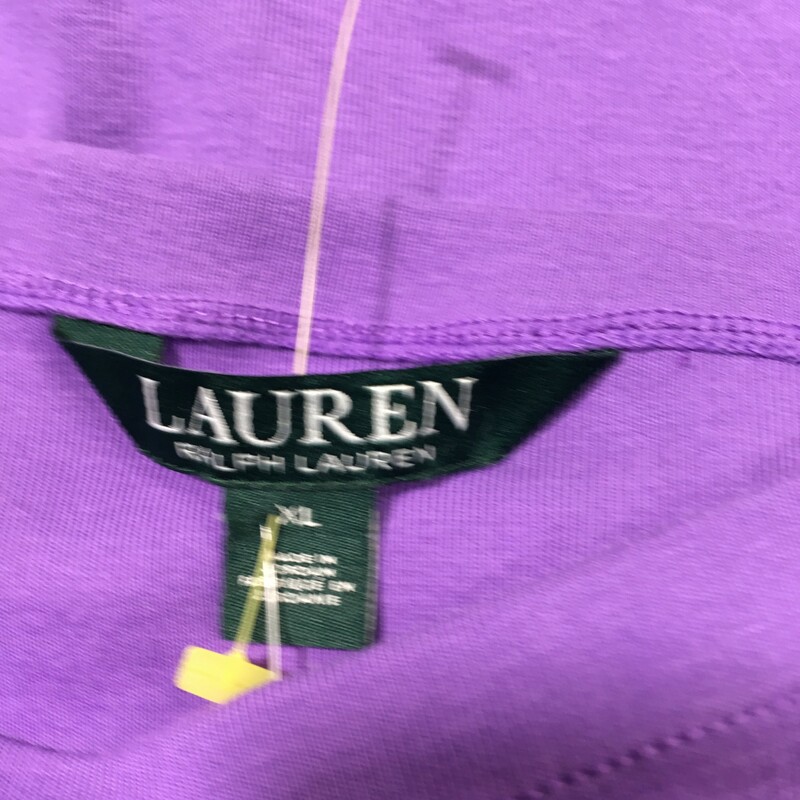 102-100 Lauren, Purple, Size: XL Purple roll-tab sleeve top  -