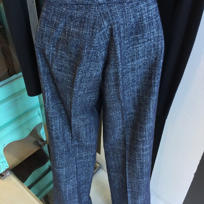 Agnona tweed pants, blue and white, size 6. Like new, retail: $900