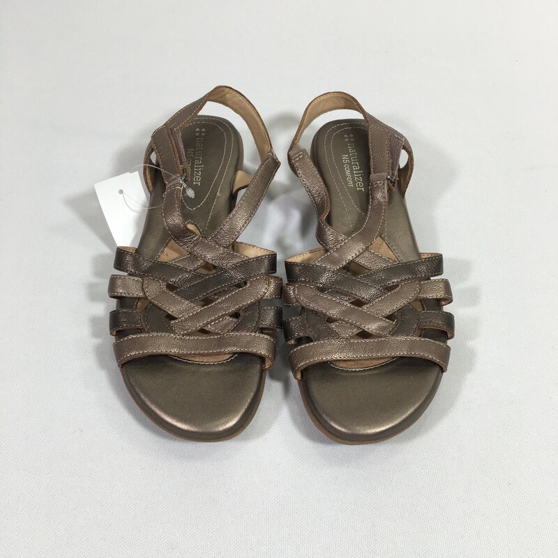 Naturalizer N5 Comfort, Bronze, Size: 7<br />
Strappy sandals