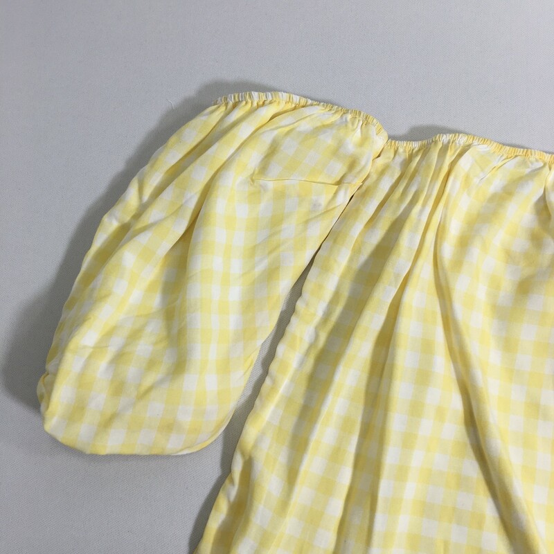 100-402 Hippie Rose, Yellow, Size: Xl Yellow and White Checkered Top