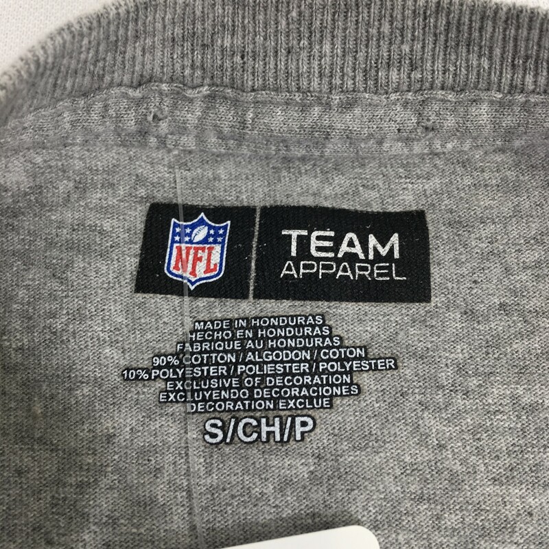 100-585 Nfl Team Apparel, Grey, Size: Small Grey long sleeve t-shirt w/ Giants logo cotton/polyesther