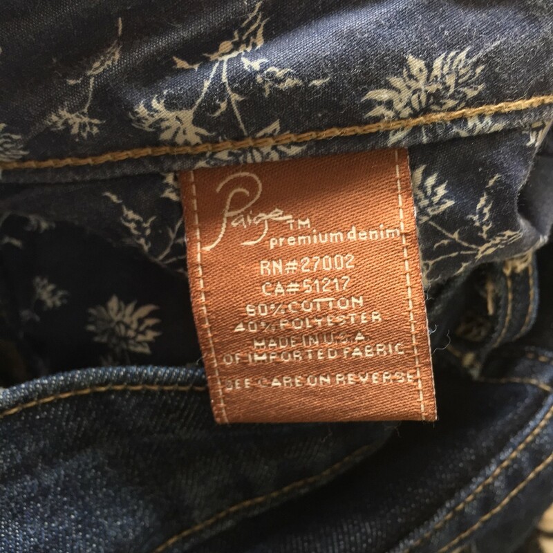 Paige Premium Denim jeans. Size 30 (12). \"Skyline\" straight cut. Like new. Retail approx: $209