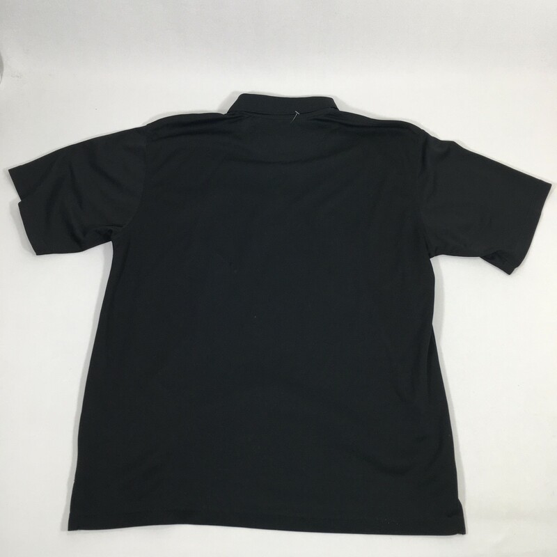 125-078 Ultraclub, Black, Size: Medium black polo shirt with crave written on it 100% polyester  good