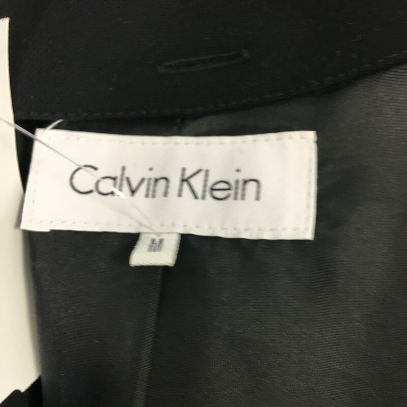 Calvin Klein Long Trench, Black, Size: Medium