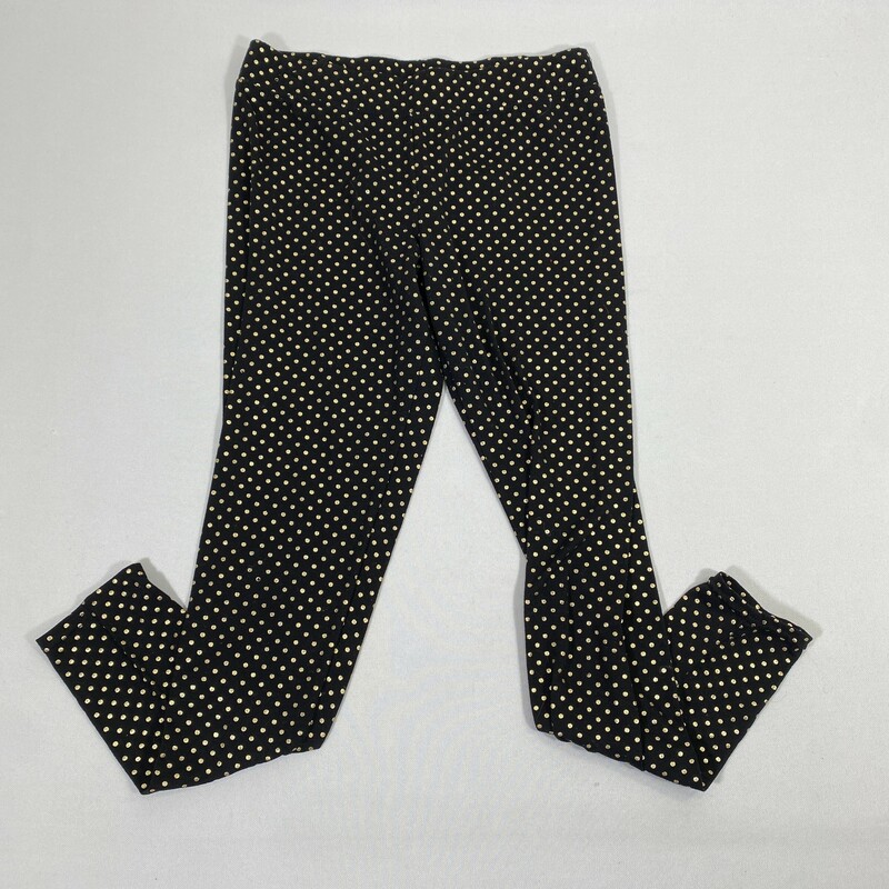 120-300 Justice Leggings, Black/go, Size: 16/18
Black leggings w/gold polka dots polyesther/spandex