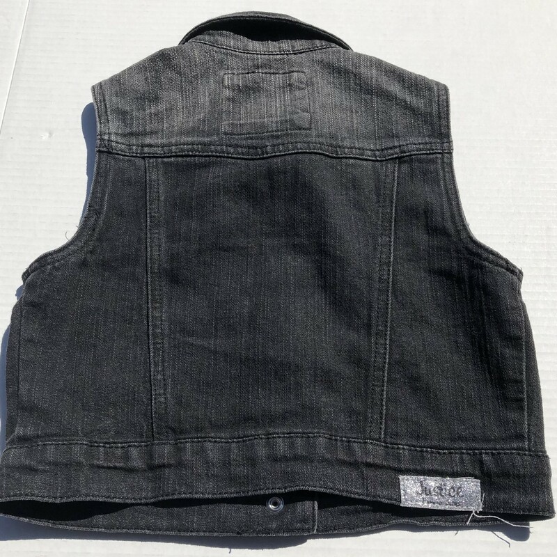 Justice BrothersJean Vest, Black, Size: 8Y