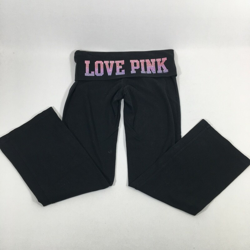 PINK Yoga Pants With Beda, Black, Size: Medium