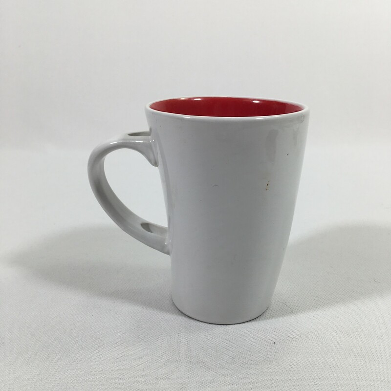 Canada Mug With Red Insid, White, Size: Glassware