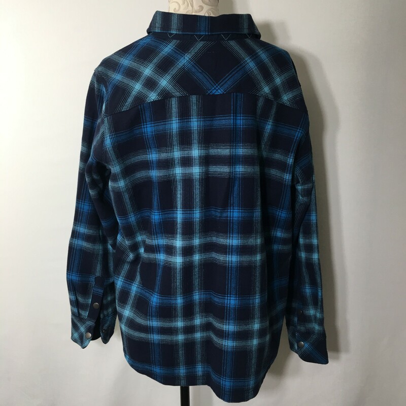 Orvis Fleece Lined Flanne, Blue, Size: Xxl