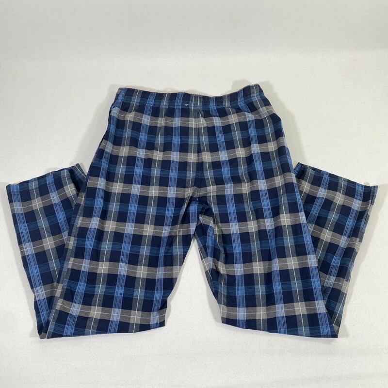 100-658 Balanced Tech, Blue, Size: Small Blue plaid pajama pants cotton/polyesther