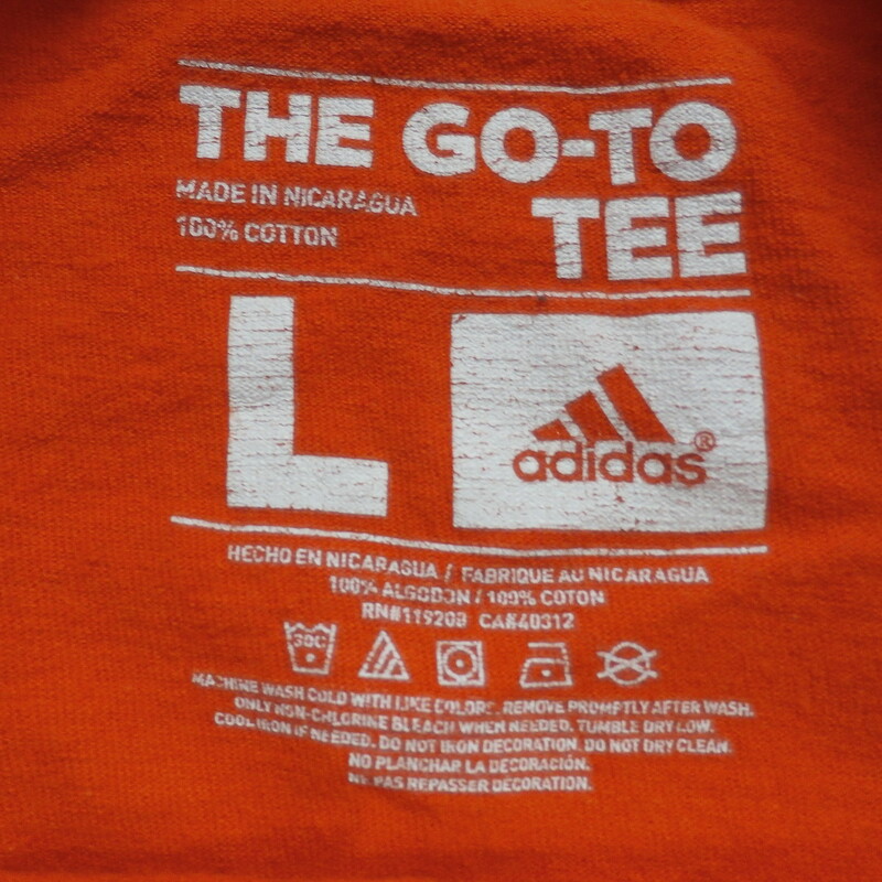 Adidas Men's T-Shirt - Orange - L