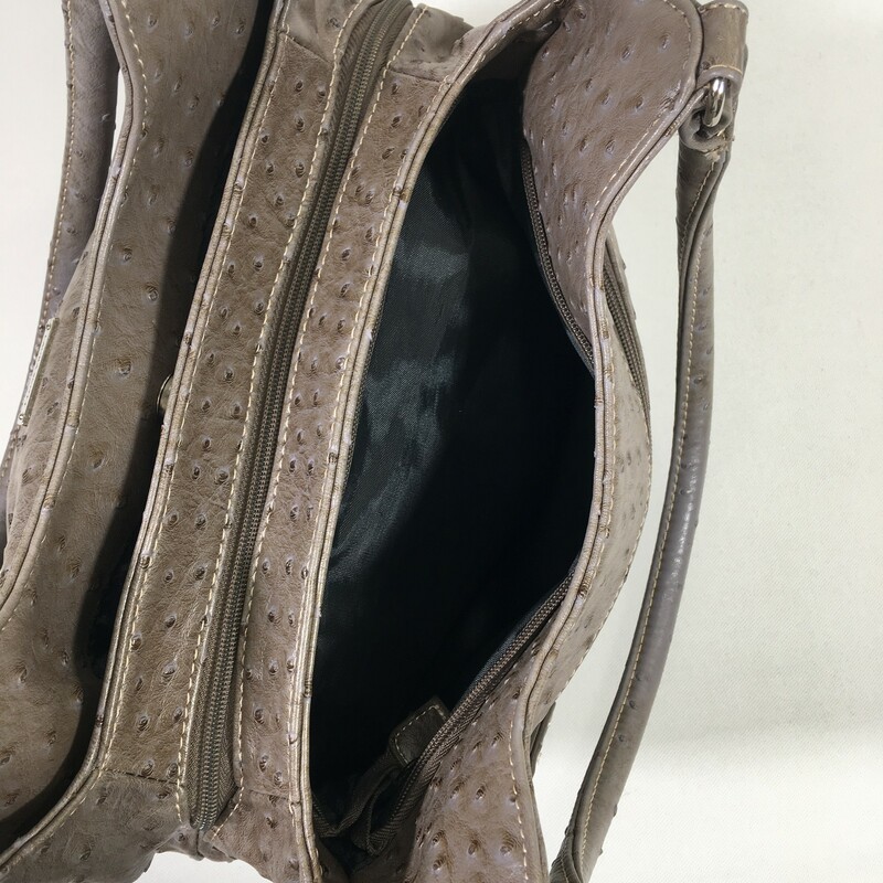 100-1131 Laura Scott Leat, Grey, Size: Mini Bags dotted zipper bag