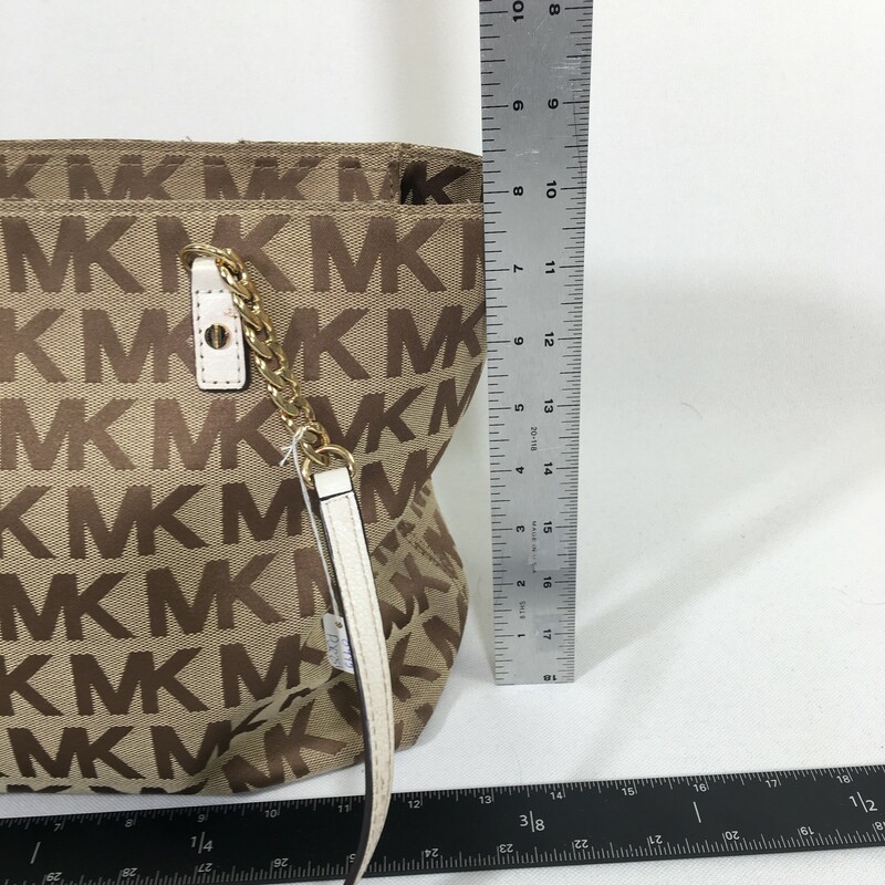 100-251 Michael Kors, Brown, Size: Purses logo bag with leather straps and gold detailing
