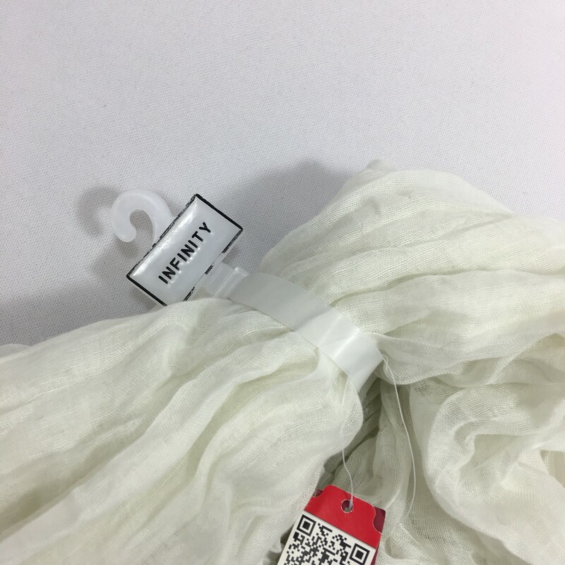 113-034 Merona, White, Size: Scarves Flowy White Infinity Scarf 100% Polyester  New