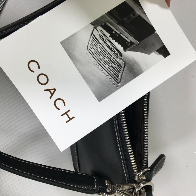 Coach Mini Leather Purse, Black, Size: Designer B