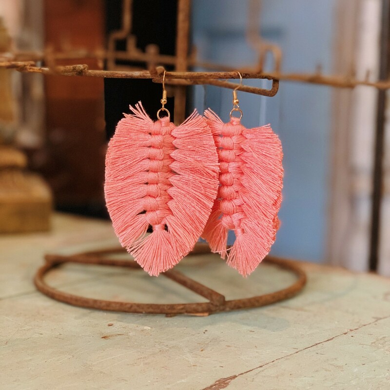 The cutest pair of boho fringe earrings available in multiple colors!
