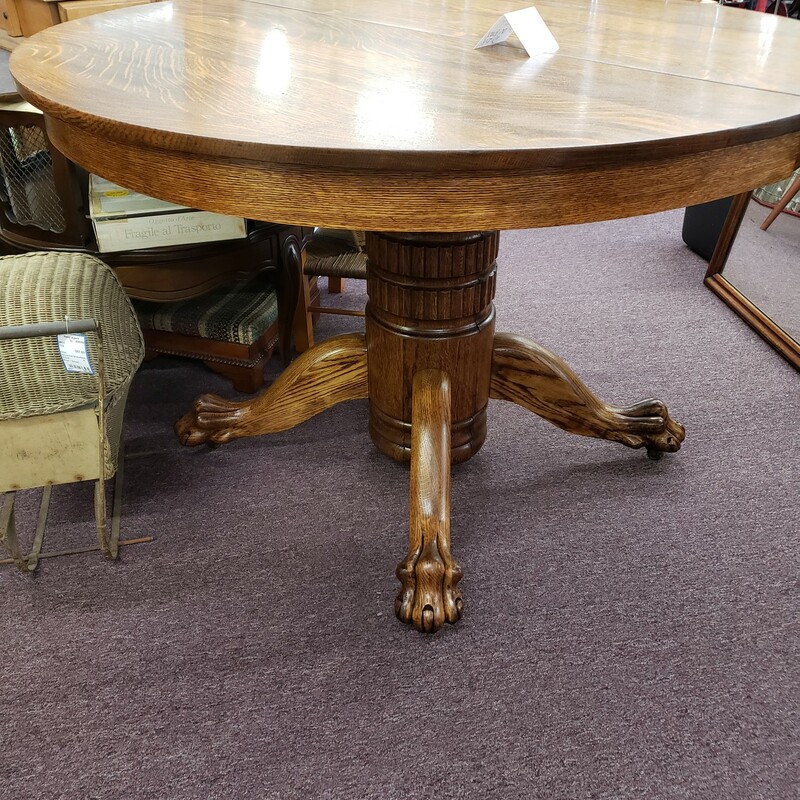 Larkin Buffalo Built Table, 1/4 Sawn Oak, Size: Pedestal