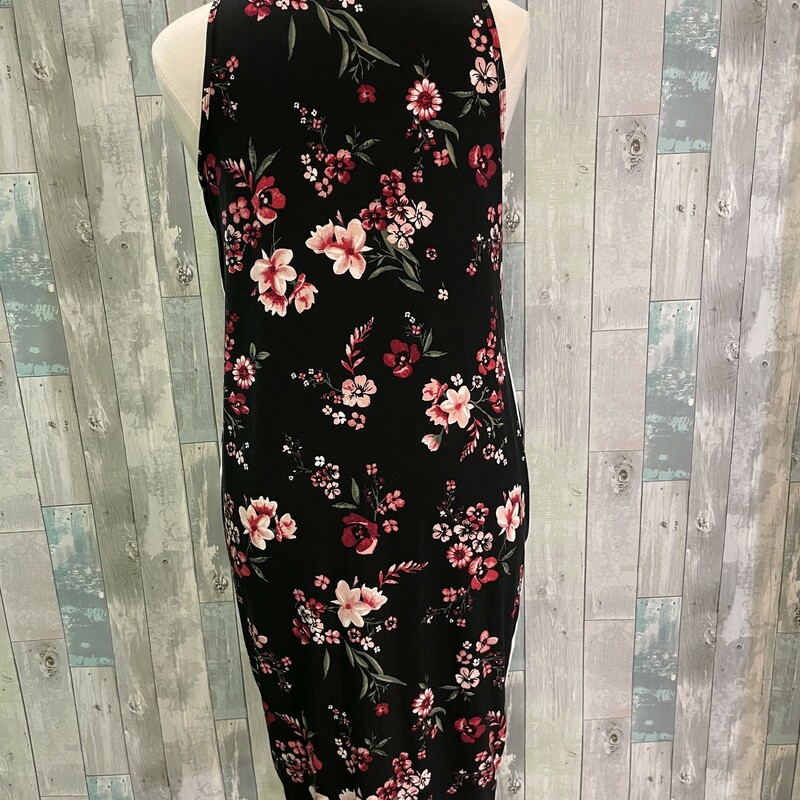 Eye Candy Floral Dress
3/4 length with 2 sporty stripes down each side. Soft knit fabric. 95% polyester/ 5% spandex
Black, red, pink, white and green
Size: 1 X