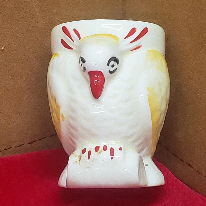 Vtg Bird Egg Cup, Cockatiel, Size: 2.25
