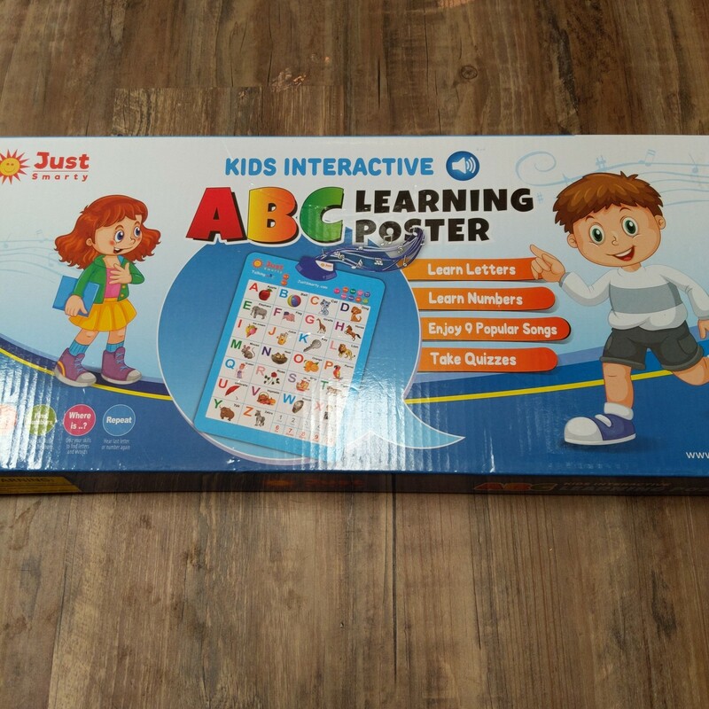 Talking ABC Poster, Blue, Size: Toy/Game