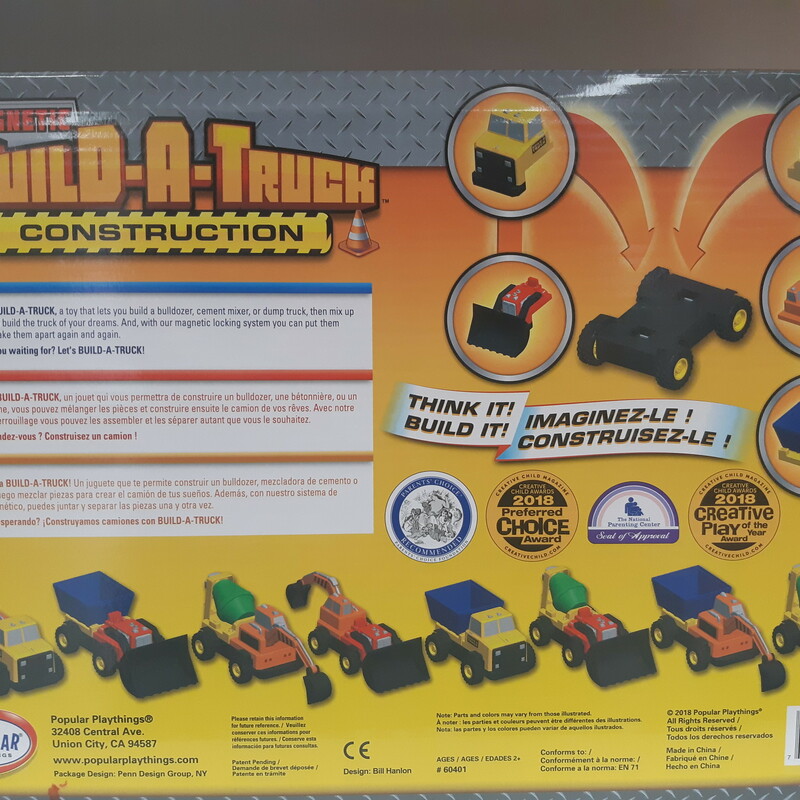 Magnetic Build A Truck, 2+, Size: Vehicles