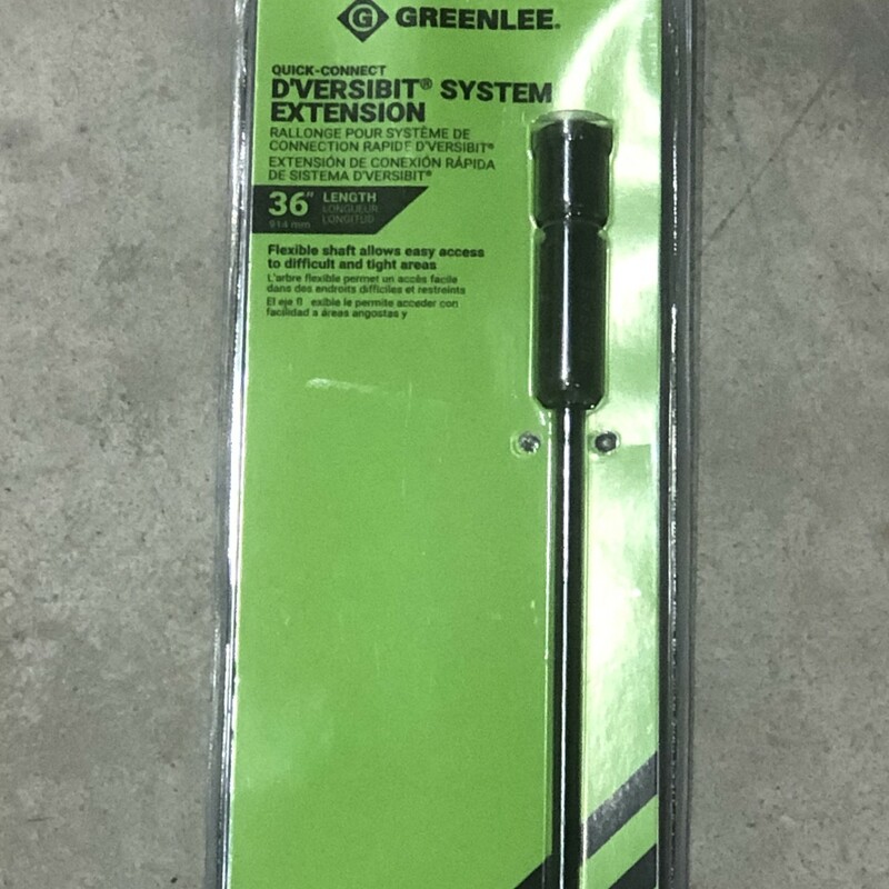 Greenlee 921-36 D'Versibit 3/16in x 36in Flexible Drill Extension.

*NEW IN PACKAGE*