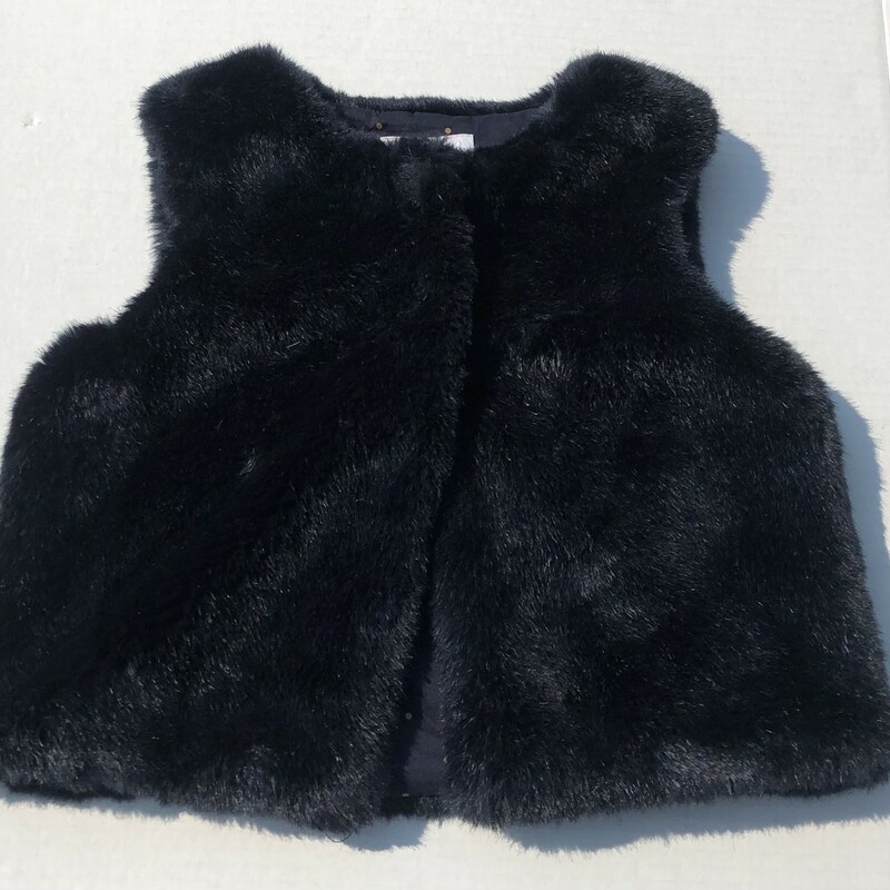Jacadi Faux Fur Vest, Navy, Size: 5Y