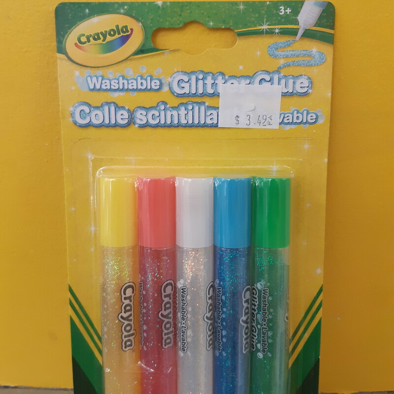 Glitter Glue, Set Of 5, Size: Arts