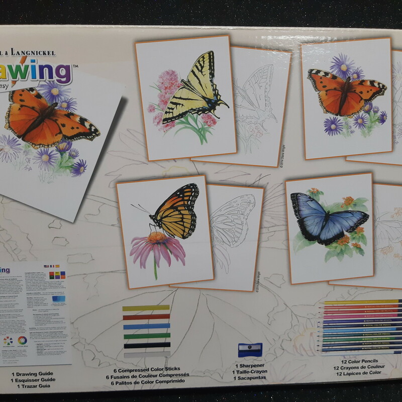 Butterfly Drawing Kit, 8+, Size: Adult Art