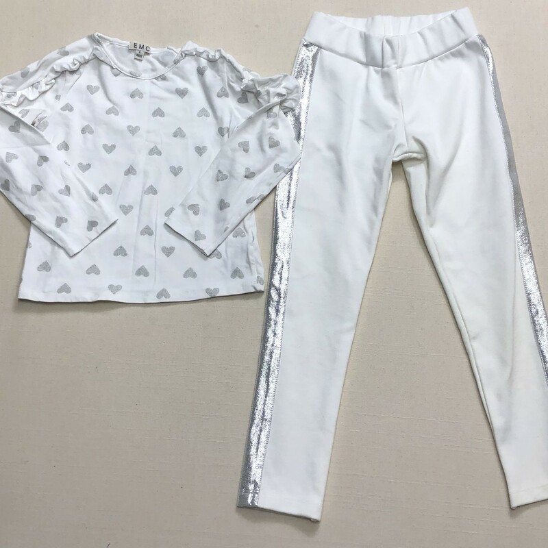 EMC Clothing Set, White/si, Size: 6Y