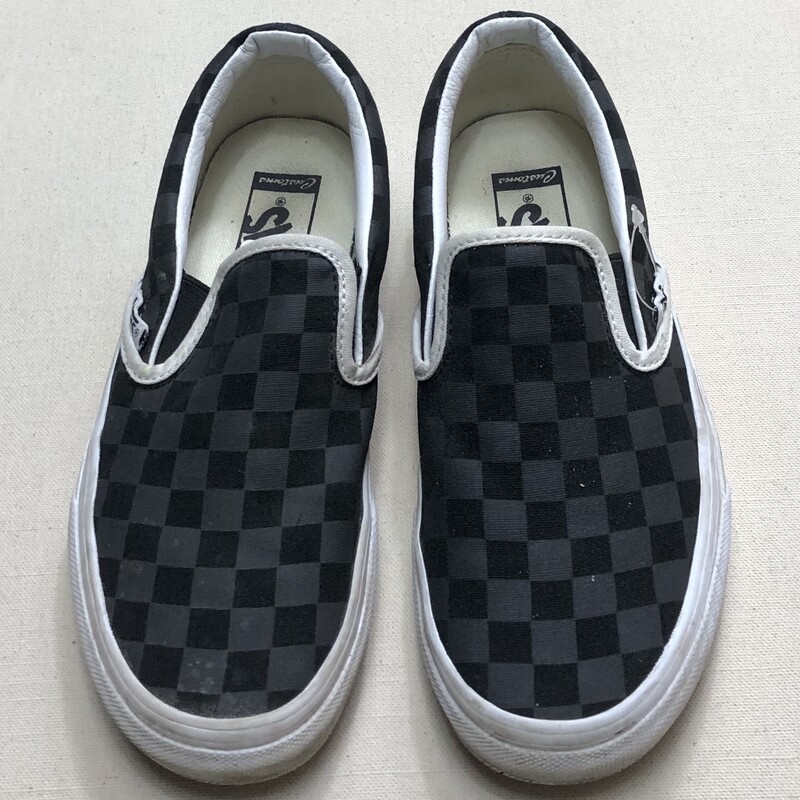 Vans Slip On Shoes, Black, Size: 5Y