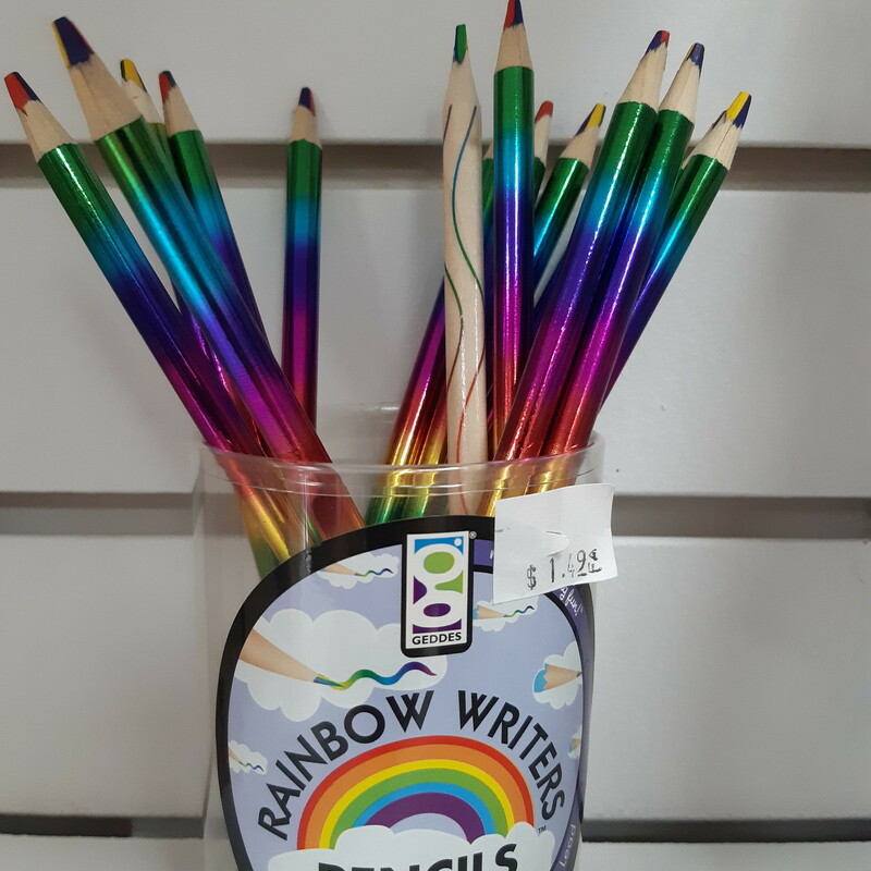 Rainbow Pencil Crayon, Rainbow, Size: Loot Bag