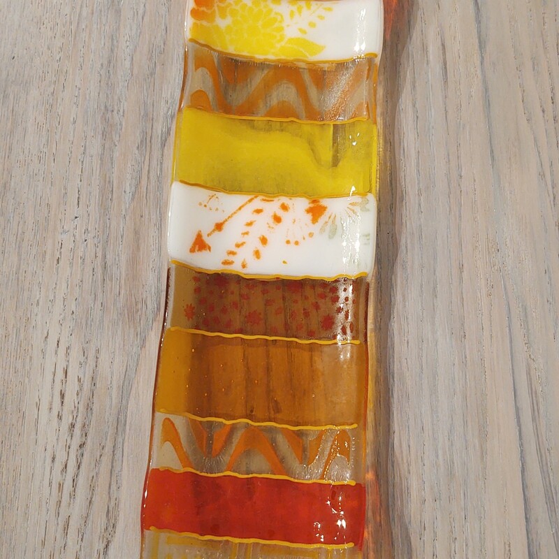 Fused Glass Art Designs<br />
Channel Plate with Fall Colors<br />
4x13 inches