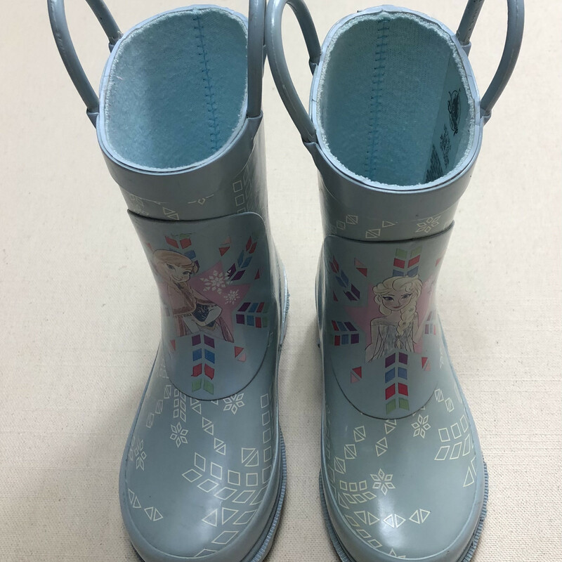Frozen Rain Boots, Blue, Size: 7T