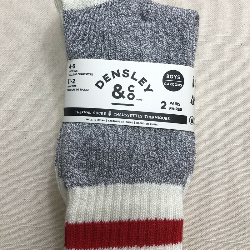2Pack Thermal Boot Socks, Grey, Size: 11-2Shoe
NEW!