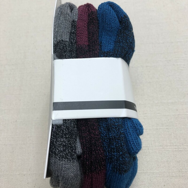 3Pack Thermal Socks, Multi, Size: 11-2Shoe<br />
NEW!<br />
Blue/Grey/Maroon
